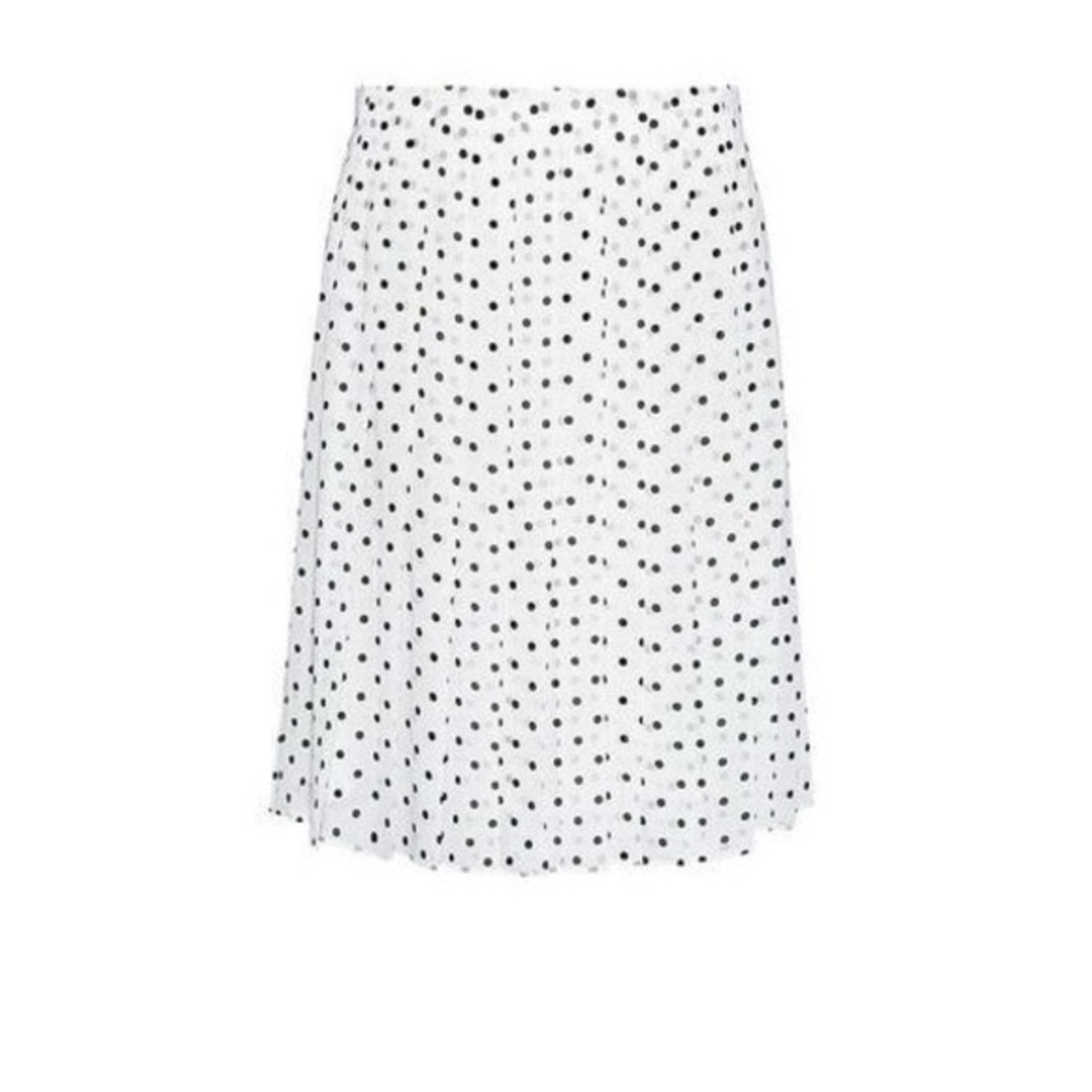Theory Lewdill pleated Polka dot skirt sz 6